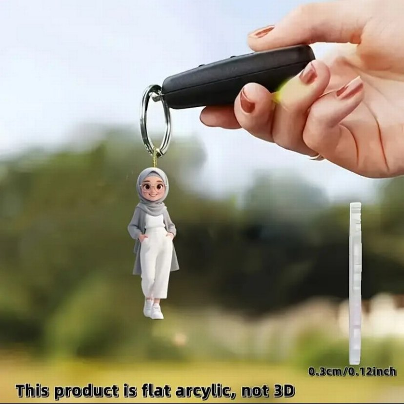 2D Bohem Kadın Figür Charm - Görsel 5