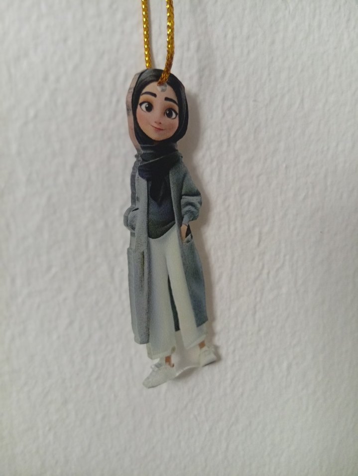 2D Bohem Kadın Figür Charm - Görsel 2