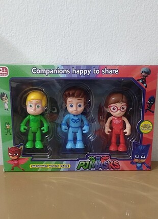 Pjmasks 3'lü Pija Maskeli Kahramanları