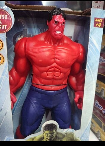  Beden Renk 30 cm Sesli kırmızı Dev Hulk karakteri 