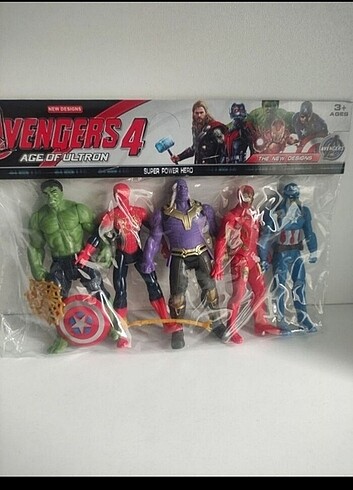 12 cm 5 li avengers karakterleri ve 2 li 17 Avengers karakter