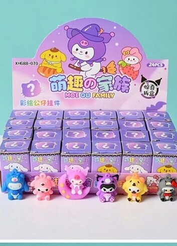 Beden Renk 2 Kutu mini sanrio anahtarlık aksesuar.