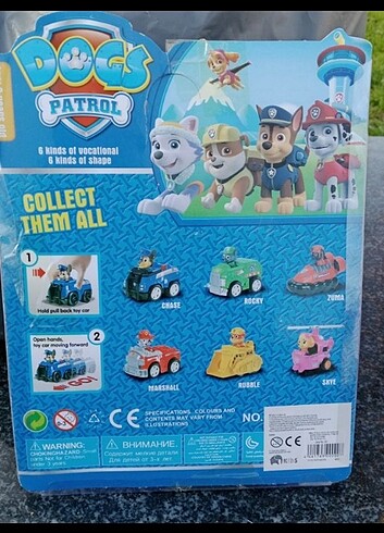 Paw Patrol Çek birak 3 lü Paw Patrol Seti