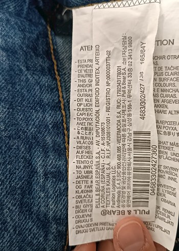 s Beden mavi Renk Kadın Koyu Mavi Straight Kot Pantolon