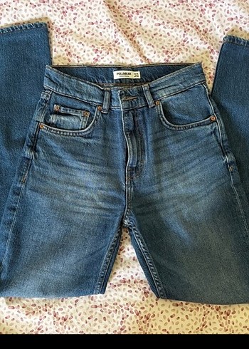 s Beden mavi Renk Pull Bear Normal Bel Straight Jean