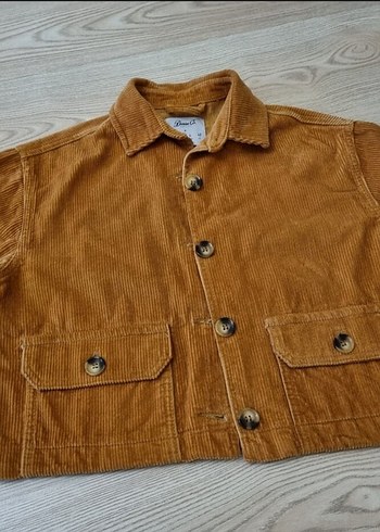 Düğmeli hardal sarısı kadife ceket - Görsel 2