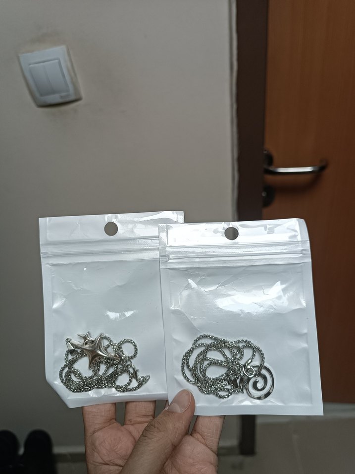 Uzun Zincir Detaylı Bohem Çelik Kolye - Görsel 3