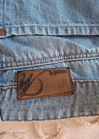 Mavi Denim Midi Etek Rahat Kesim, kusursuz, boyu: 53 cm, - Görsel 5