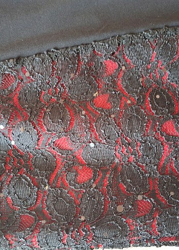 Bordo Dantel İşlemeli Straplez Uzun Elbise - Görsel 8