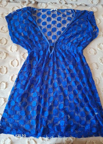 Dantel Detaylı plaj elbisesi - Görsel 5