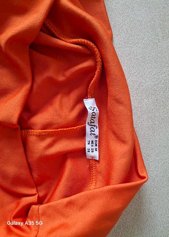 Turuncu Kadın Mini sort Etek deniz havuz - Görsel 5