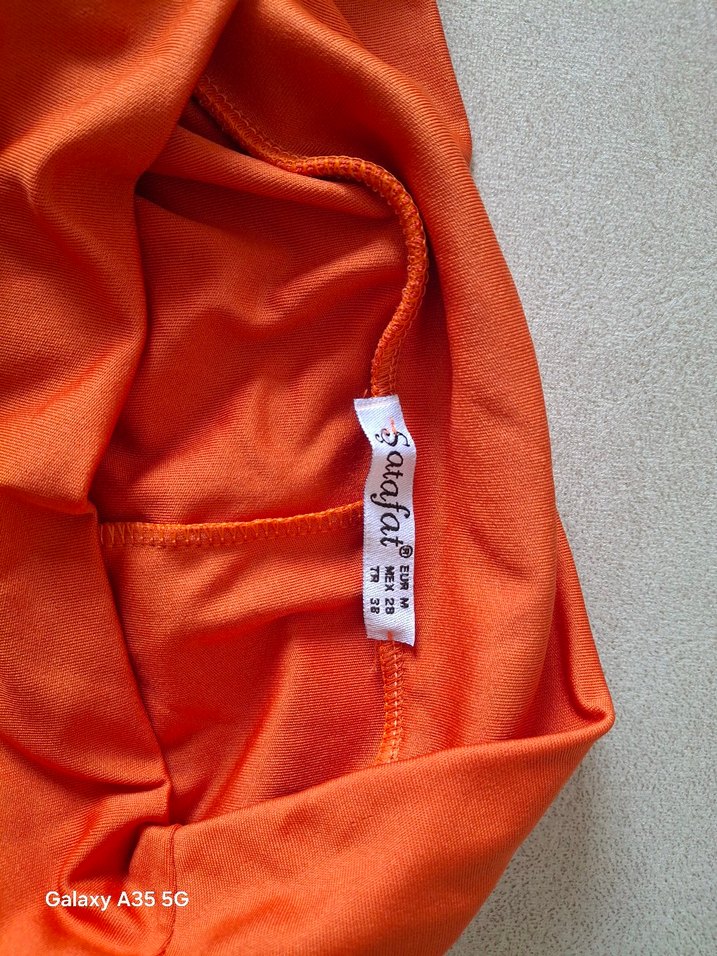 Turuncu Kadın Mini sort Etek deniz havuz - Görsel 5