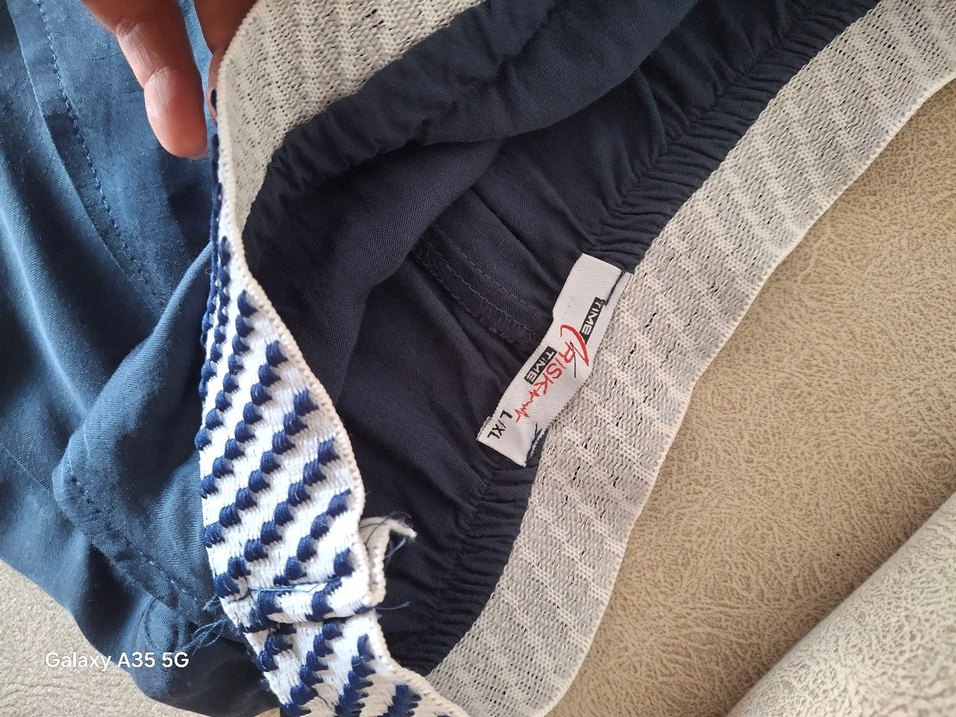 Mavi Drapeli Uzun Kadın Etek - Görsel 4