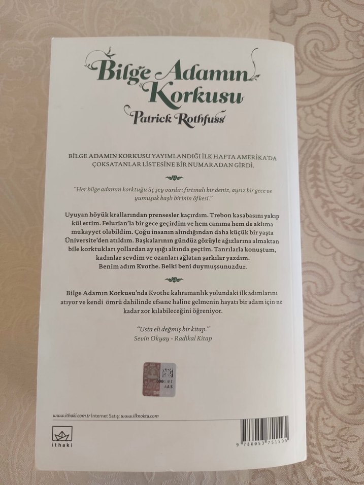 Bilge Adamın Korkusu - Patrick Rothfuss - Görsel 2