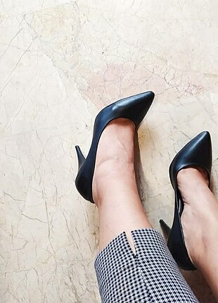 Gercek deri stiletto