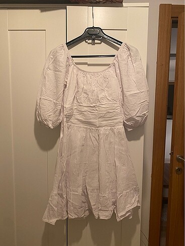 Keten mini elbise
