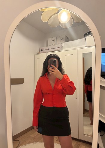 Fitted Kirmizi Şık Gömlek