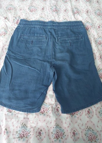 erkek Mavi Midi Denim Şort - Görsel 5