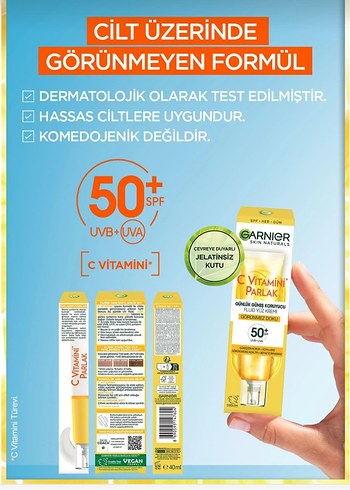 Garnier C Vitamini Parlak SPF 50+ Yüz Kremi - Görsel 6
