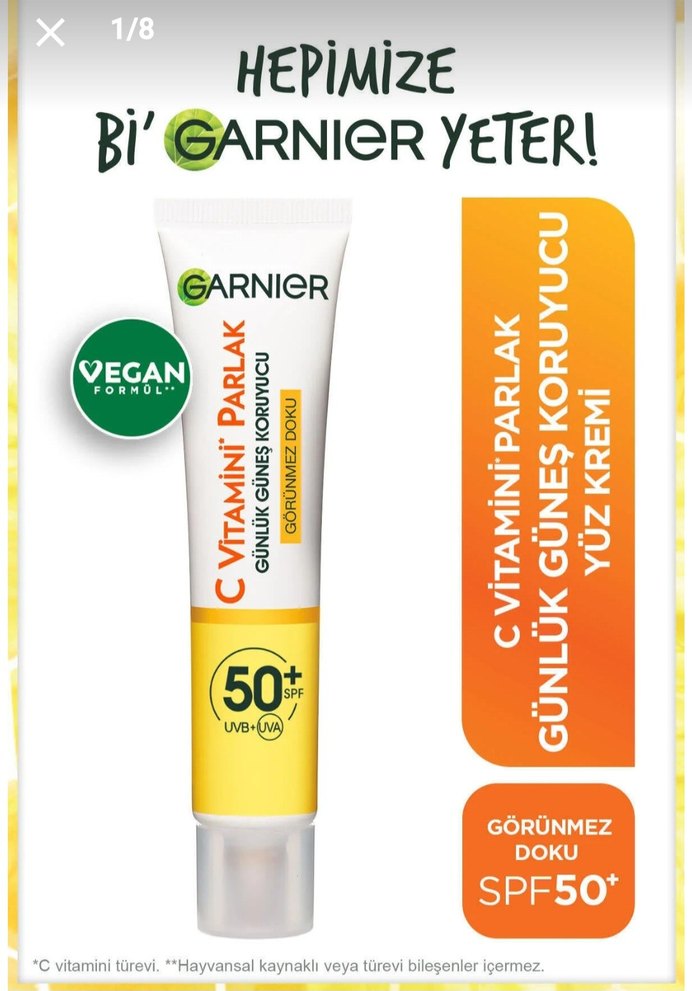 Garnier C Vitamini Parlak SPF 50+ Yüz Kremi - Görsel 4