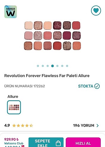 Beden Revolution forever flawless far paleti allure