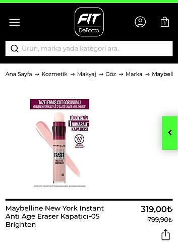 Maybelline new york ınstant kapatıcı