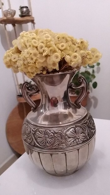 Gümüş olabilir kararma yapıyor 18 cm kupa vazo
