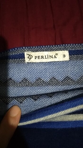 Perlina marka triko bluz hiç giyilmedi l beden 75 cm boyu