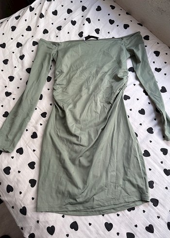 Uzun Kollu madonna Yaka elbise - Görsel 4