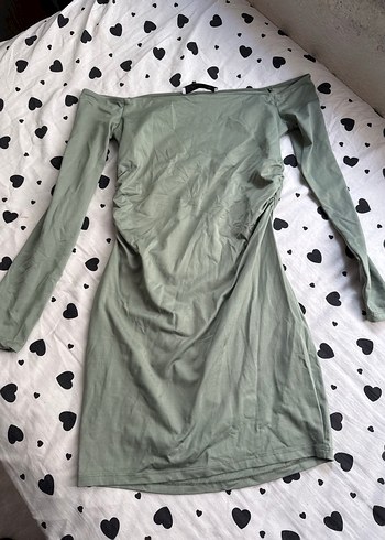 Uzun Kollu madonna Yaka elbise - Görsel 2