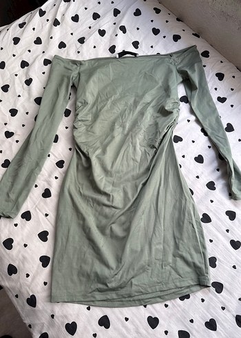 Uzun Kollu madonna Yaka elbise - Görsel 7