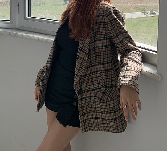 milla ekoseli blazer ceket