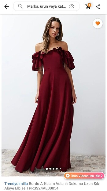 Bordo elbise trendyolmilla