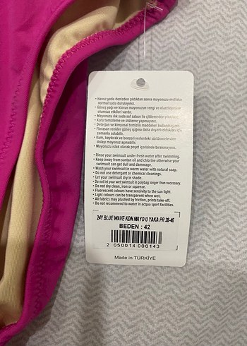 Pembe İnce Askılı Kadın Mayo - Görsel 4