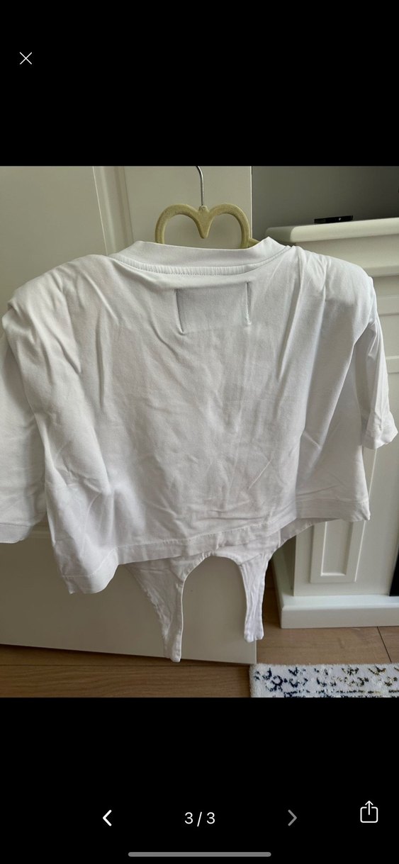 Beyaz Mini Kısa Kollu tshirt - Görsel 3