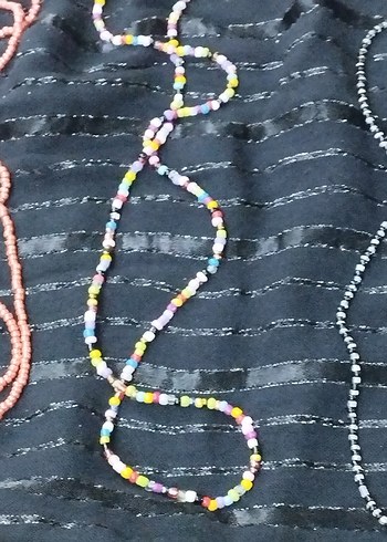 Renkli Boncuklu Kadın gözlük Zinciri - Görsel 2