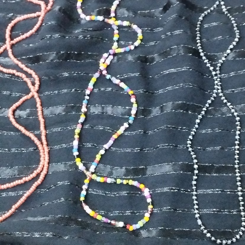 Renkli Boncuklu Kadın gözlük Zinciri - Görsel 2