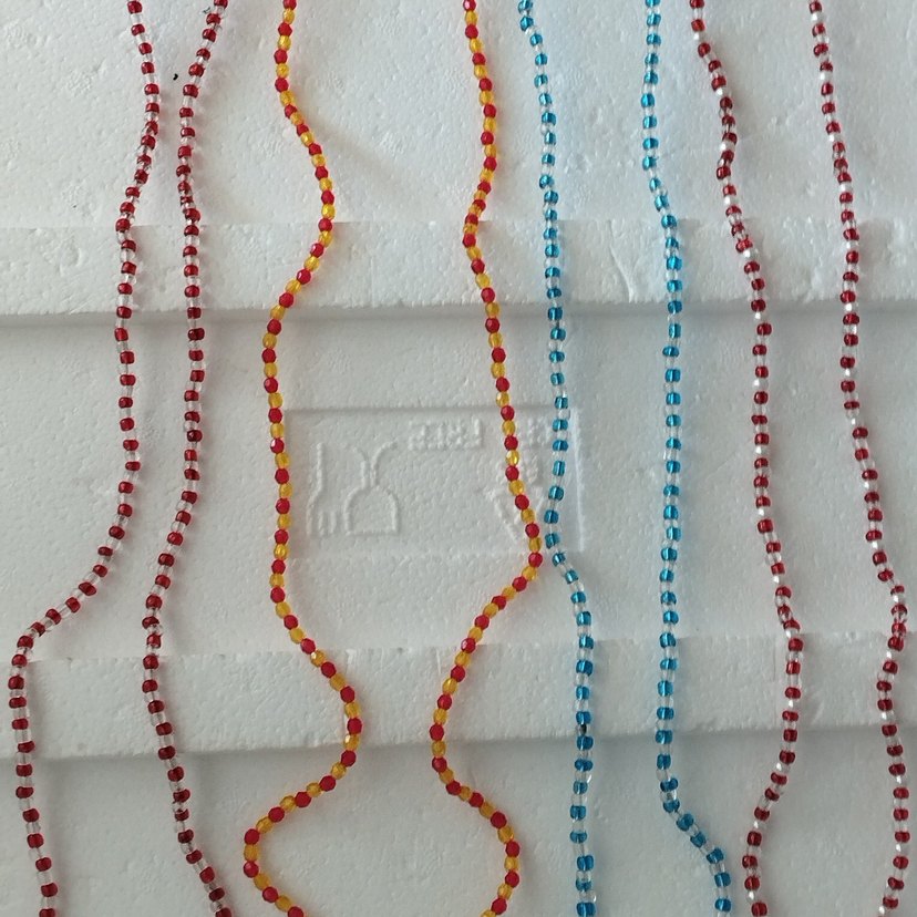 Renkli Boncuklu Kadın gözlük Zinciri - Görsel 2