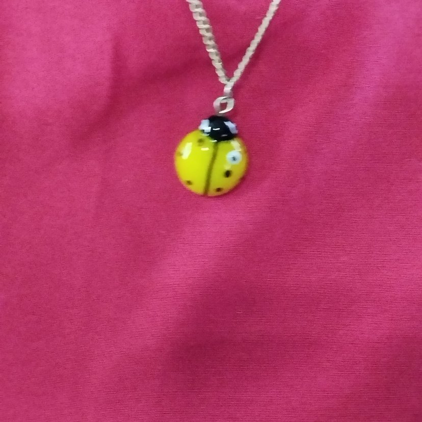 sarı ugur böcegi figürlü çocuk için Kolye - Görsel 3