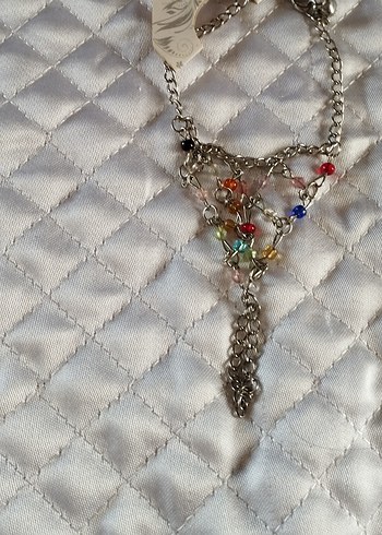 Renkli Boncuklu Zincir Detaylı Kadın El Zinciri - Görsel 5