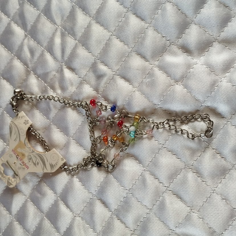 Renkli Boncuklu Zincir Detaylı Kadın El Zinciri - Görsel 4