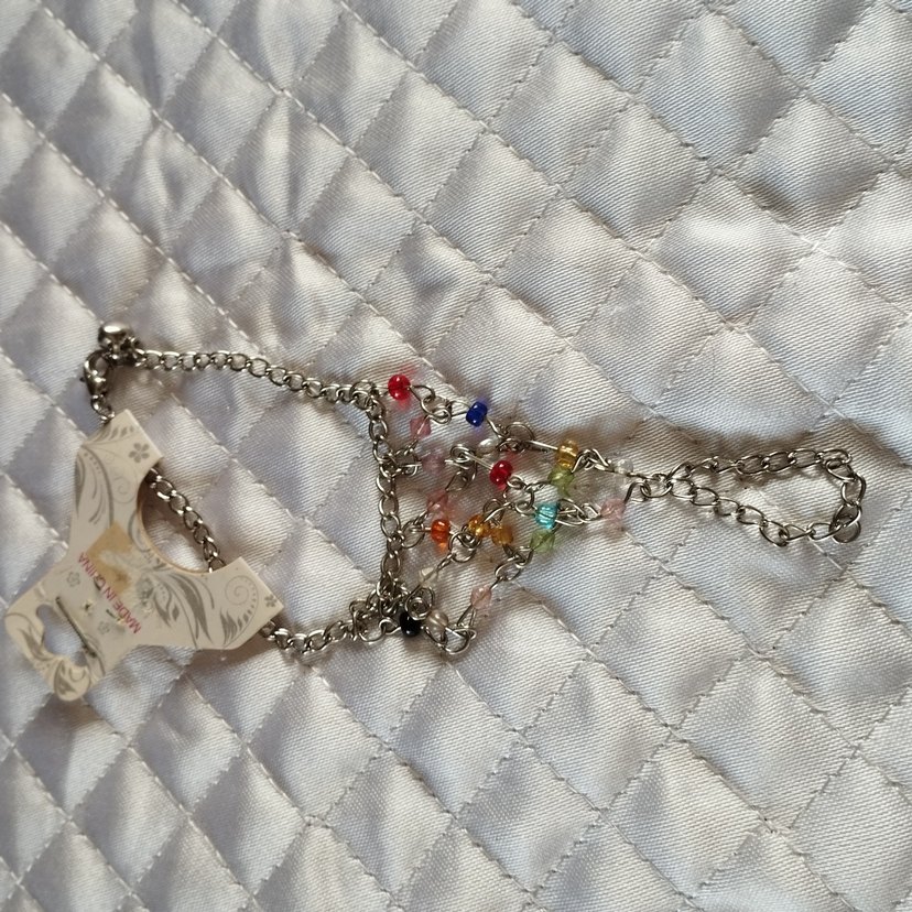 Renkli Boncuklu Zincir Detaylı Kadın El Zinciri - Görsel 3