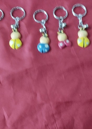 Renkli Boncuklu Kadın Anahtarlık - Görsel 3