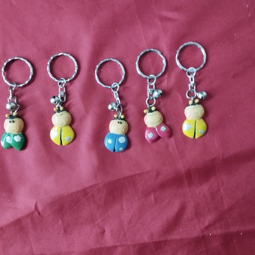 Renkli Boncuklu Kadın Anahtarlık - Görsel 2