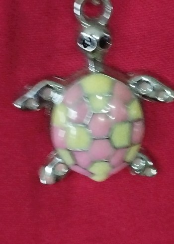 Renkli Boncuklu Kaplumbağa Kolye - Görsel 2