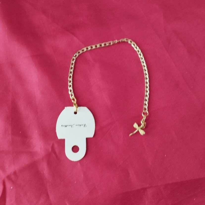 Zincir Detaylı Altın Renk Kadın Bileklik - Görsel 2