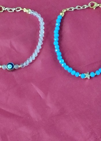 Boncuklu Turkuaz Bohem Bileklik - Görsel 4