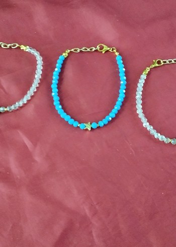 Boncuklu Turkuaz Bohem Bileklik - Görsel 2