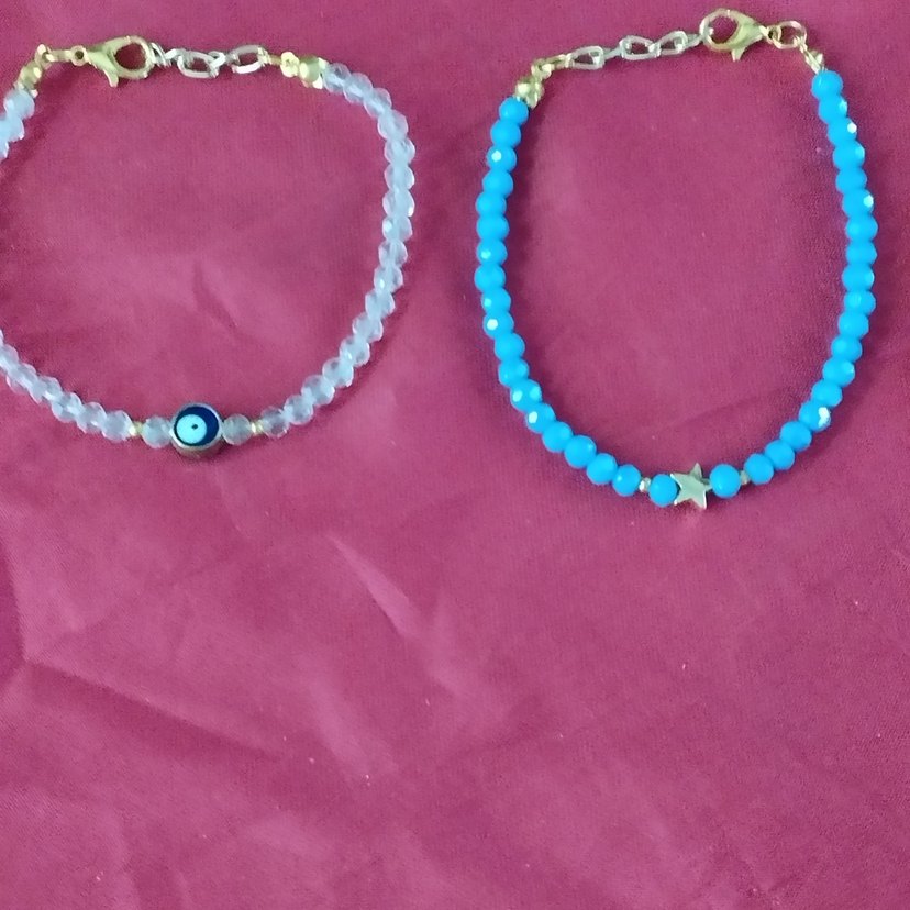 Boncuklu Turkuaz Bohem Bileklik - Görsel 4