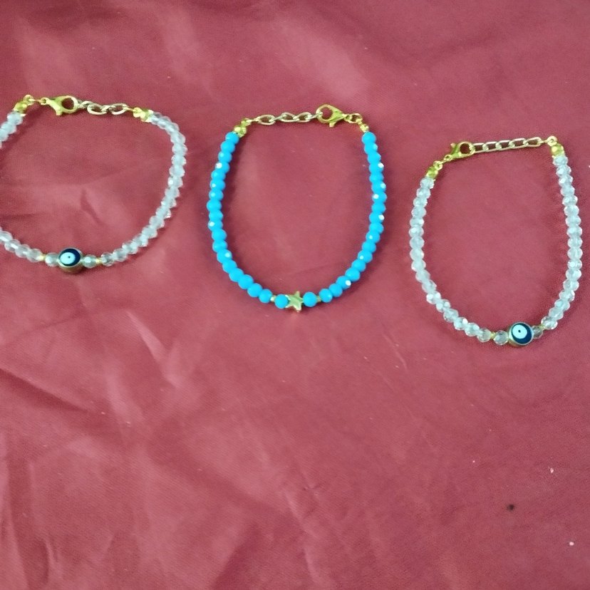 Boncuklu Turkuaz Bohem Bileklik - Görsel 2